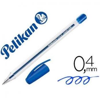 Boligrafo pelikan stick super soft azul.