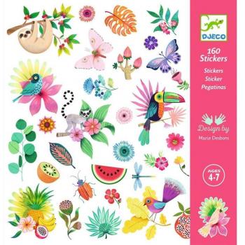 Pochette de 160 Stickers Animales Djeco para Niños a Partir de 4 Años