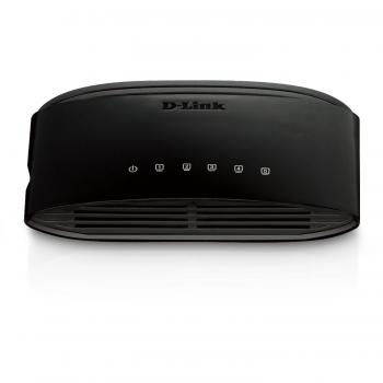 D-Link DES-1005D – Switch de red con 5 puertos LAN Fast Ethernet 10/100 Mbps RJ-45, no gestionable Layer 2, negro