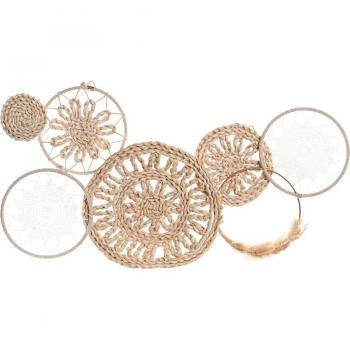 Fíjalo Decoración pared fibra maiz 79x7x41,5 natural