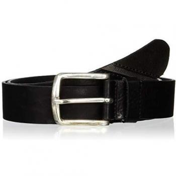 Diesel B-Line 3.9 cm Treated Leather Belt for Men - Black, Size 95 CM