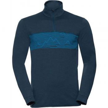 VAUDE Me Base Halfzip, Camiseta Interior para Hombre, Hombre, 412233345500, Baltic Sea, X-Large