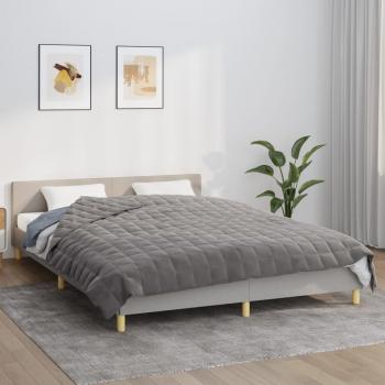 Manta con peso de tela gris de 200x225 cm y 9 kg