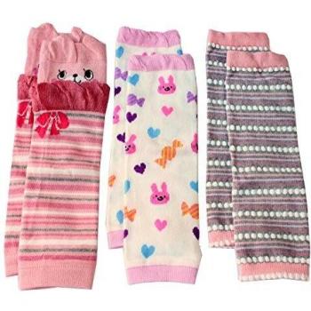 Calentadores de bebé y niños Niñas en pack de 3, en rosa, rojo, set de regalo