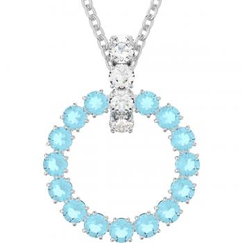 Swarovski Blue Crystal Pendant Necklace Exalta, Gray female, Size: ONE SIZE