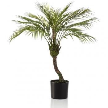 Palmera Artificial Chamaedorea Esmeralda 85 cm en Jarrón Verde