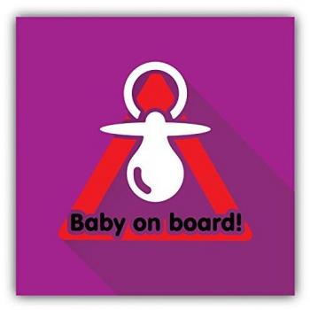 Baby On Board Nipple Sign Alta Calidad De Coche De Parachoques Etiqueta Engomada 12 x 12 cm