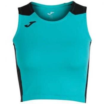 Top de running Joma Record II mujer turquesa negro