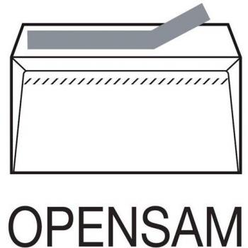 Caja 500 Sobres DIN DL 110x220 mm Offset Blanco 90 g/m² con Ventana Izquierda 45x100 mm, Tira de Silicona Autoadhesiva Sam 247676