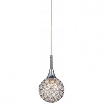 Lámpara colgante de cristal CORA Cromo 1 bombilla G9