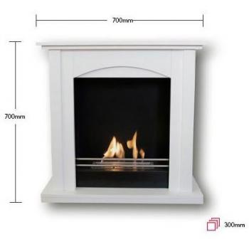Chimenea de Bioetanol de Pared/Suelo MATERA BLANCA RUBY