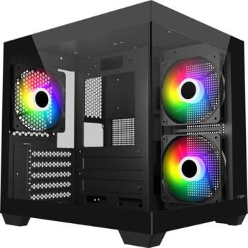 Caja PC FSP S140-BA Mini Tower ARGB Negro mATX/Mini-ITX con Vidrio Templado