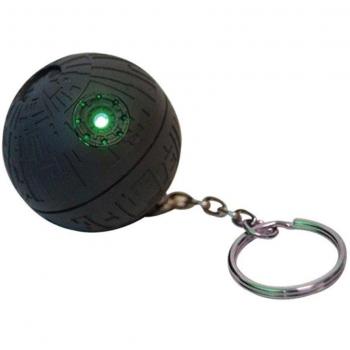 Estrella de la muerte de oficial Star Wars infantil LED verde brillante llavero linterna