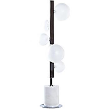 Lámpara de mesa DKD Home Decor Plateado Blanco 220 V Moderno (15 x 15 x 68 cm)