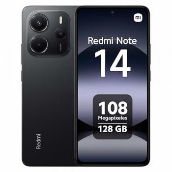 Xiaomi Redmi Note 14 Teléfono Inteligente 8GB RAM, 128GB Almacenamiento, Pantalla AMOLED 6.67, Cámara 108MP, Negro Medianoche