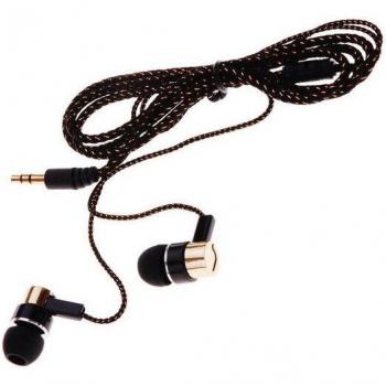 Auriculares Estéreo con Bajo Platinado y Cable Trenzado 3.5mm para iPhone, Samsung, Xiaomi y MP3