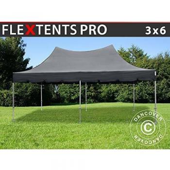Carpa Plegable Rápida FleXtents Pro Peak Pagoda 3x6m Negra Impermeable