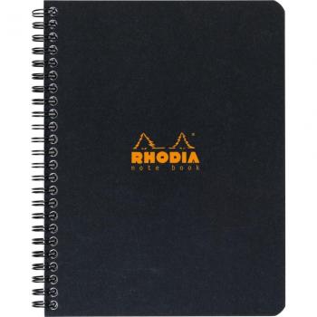 Cuaderno A5+ Rhodia Classic - Líneas horizontales - Negro