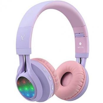 Auriculares Riwbox WT 7S inalámbricos con Bluetooth, luz LED, Plegables, con micrófono y Control de Volumen para PC, iPhone, TV, iPad