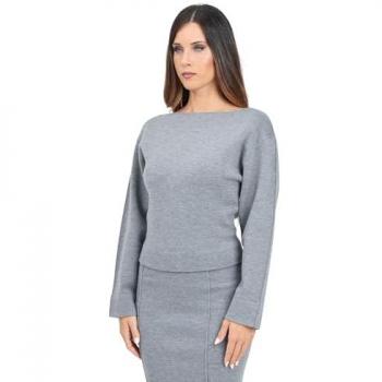 PINKO Women's Grey Round-Neck Sweater - Size XS