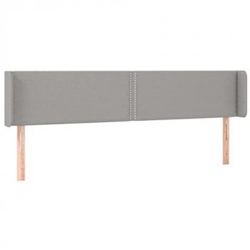 Cabecero de Cama con LED de Tela Gris Claro 183x16x78/88 cm