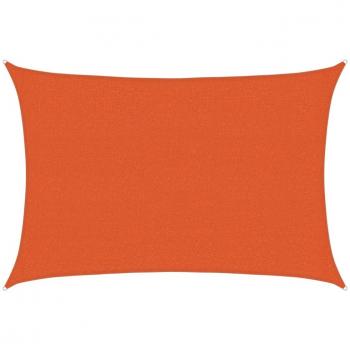 Toldo de vela naranja HDPE 160 g/m² 2,5x3,5 m