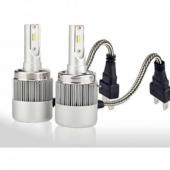 lote de 2 bombillas h7 kit de luces led 72W 7600lm de gama alta canbus anti-error 6000K led blanco puro H7 adaptador especializado Luces de cruce integradas: una garantía de un año