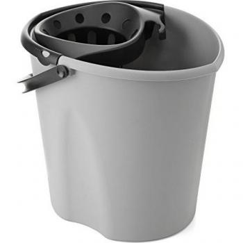 TATAY Cubo de Fregona Oval ECOHOME, de Polipropileno, Libre de BPA, Escurridor por Presión, con Asas, Fabricado en España, materiales 100% reciclados, Color Beige