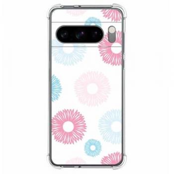 Funda Antigolpes de Silicona para Google Pixel 8 Pro 5G con Diseño de Flores 06