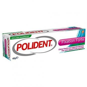 Polident – Crème Fixative – Pour Prothèses Dentaires Partielles ou Complètes – Fixation Forte – 40g