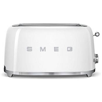 SMEG Tostador TSF02WHEU, 1500 W, Acero, De plástico, 2 Ranuras, Blanco