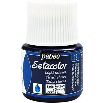 Setacolor Pintura para Tejidos Claros 45ml - Pébéo 012 Azul Ultramarino