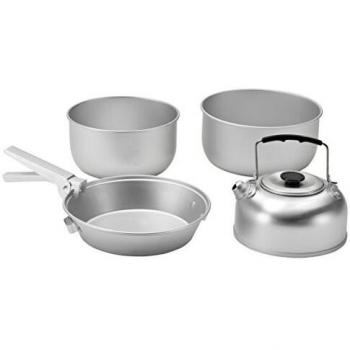 Juego de menaje Adventure Cook Set L de Easy Camp, batería de cocina para camping, fabricado en aluminio, incluye utensilios esenciales para cocinar al aire libre