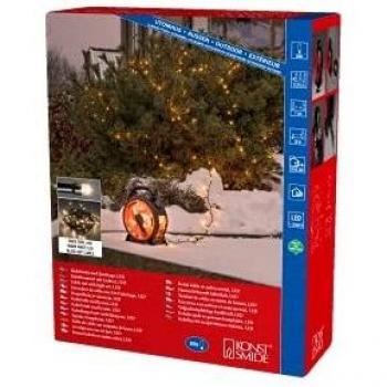 Guirnalda luminosa LED Micro blanco cálido 200 luces 13,93 m con cable enrollador