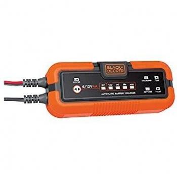 Black and Decker BXAE00022 Cargador y Mantenedor de Batería Moto Coche 6-12V 120Ah hasta 4 Amp