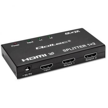 Switch HDMI Qoltec 51796 - 4K - Negro