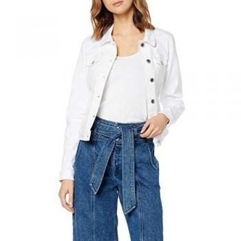ONLY Women's Classic Denim Jacket in White - UK10