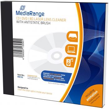 MediaRange CD|DVD|BD CD de limpieza con láser con cepillo antiestático