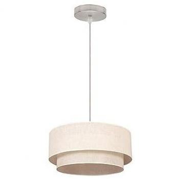 Colgante Doble Cilíndrico Regulable 1L Beige 35/25 cm