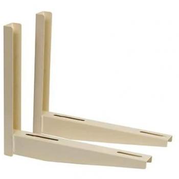 Soporte Eco para Aire Acondicionado Exterior 40x40 cm, Pintado Crema Epoxi Poliéster, Peso Máximo 80 Kg