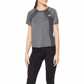 The North Face Ambition S/S Camiseta de Manga Corta para Mujer, TNF Black Heather, L