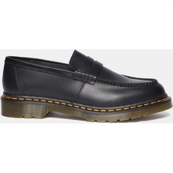 Dr. Martens Penton Platform Loafers for Women in Black Smooth Leather