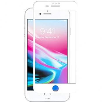 Protector de Pantalla 3D Premium Cristal Templado Blanco para iPhone 6/7/8 Plus, Dureza 9H