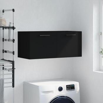 Mueble de pared negro 80x36,5x35 cm madera multicapa