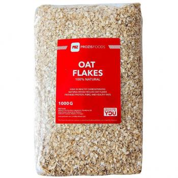 Prozis 100% Natural Whole Oat Flakes 1kg - Cereales Repletos de Proteína, Hidratos de Carbono de Primera Calidad y Fibra Saciante - Apto para Vegetarianos y Veganos - 41 Dosis