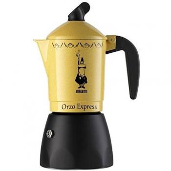 Bialetti Cafetera Italiana Orzo Express 2 Tazas Amarillo, Aluminio
