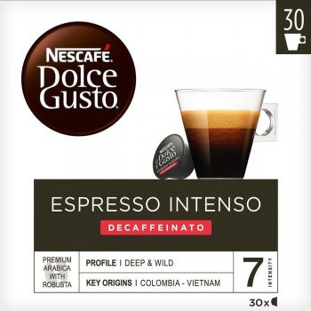 NESCAFE DOLCE GUSTO - Estuche 30 cápsulas café espresso descafeinado intenso premium