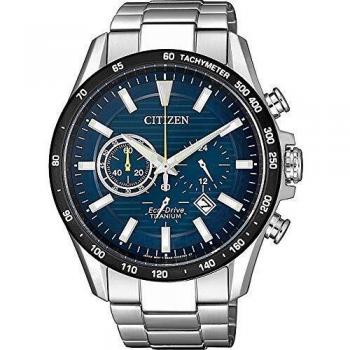 Citizen Reloj Analógico para Hombre de Cuarzo con Correa en Titanio CA4444-82L