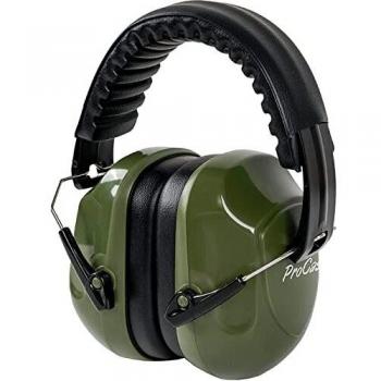ProCase Casco Antiruido, Protector Auditivo NRR 28 dB Aislante de Ruido Profesional, Casco Insonorizado Protector de Oído para Campo de Disparo, Caza -Ejercito Verde