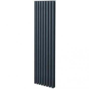 Radiador de Columna Ovalada Moderna Doble Panel 1800mm x 480mm - Gris Antracita